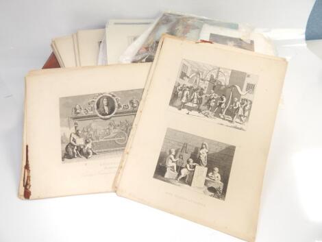 A collection of 19thC prints