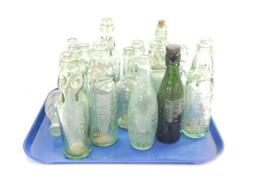 A collection of Lee and Green of Bourne Sleaford and Spalding glass bottles