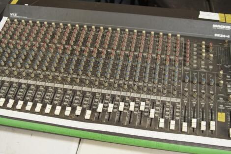 A Mackie 24.4.2 four bus mixing console.