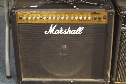 A Marshall MG series 100DFX guitar amplifier