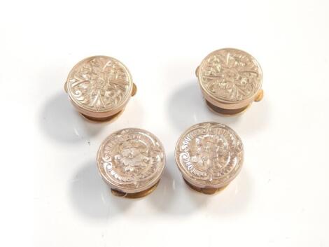 Four West Patent dress buttons