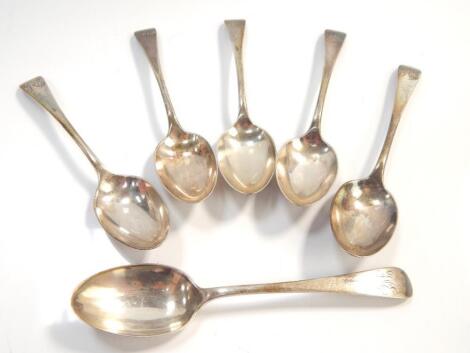 A set of six Victorian silver teaspoons