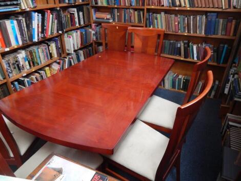 A mahogany dining room suite