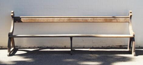 An oak ecclesiastical church pew