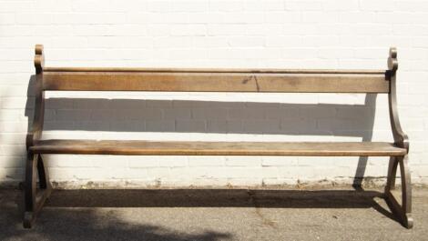 An oak ecclesiastical church pew