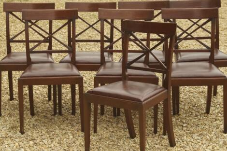 A set of eight reproduction Georgian style dining chairs