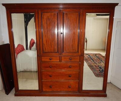 An early 20thC mahogany wardrobe