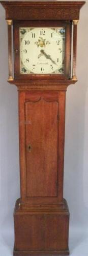 A 19thC oak longcase clock