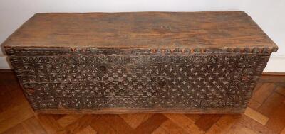 A 17th/18thC Continental pine coffer