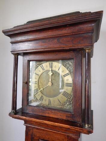 An 18thC elm longcase clock