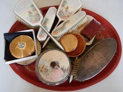 A collection of dressing table items