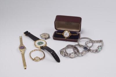 Various ladies and gentleman's wristwatches.