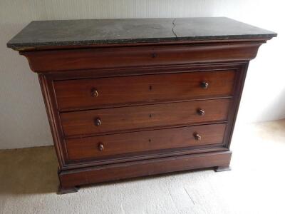 A 19thC mahogany washstand chest