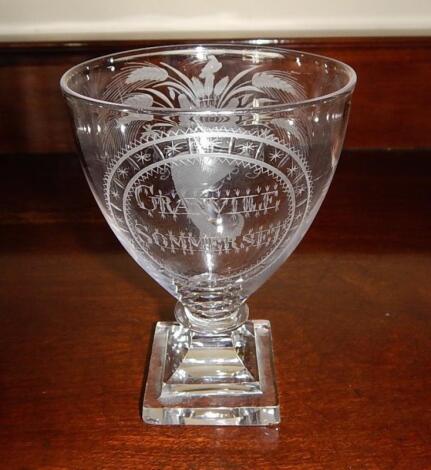 A 19thC rummer glass