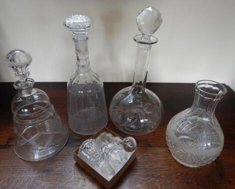 Three decanters and a carafe