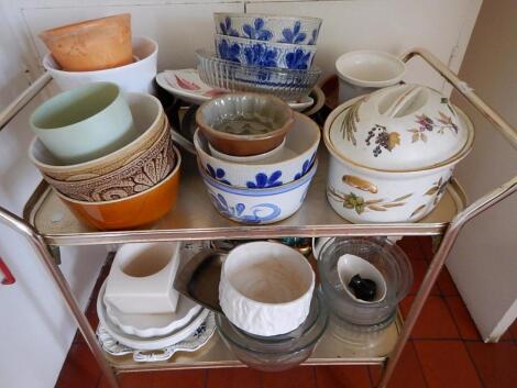 A large two tier tea trolley