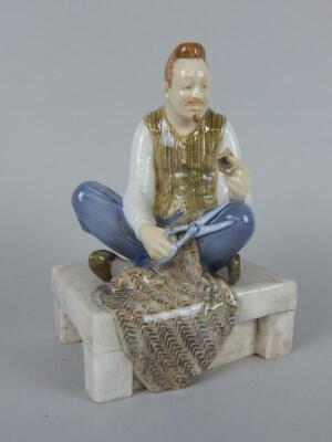 A Bing & Grondahl porcelain figure of a tailor