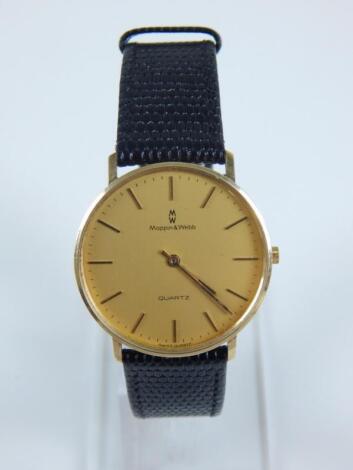 A gentleman's Mappin & Webb presentation wristwatch