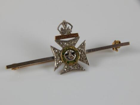 A Kings Royal Rifle Corps brooch