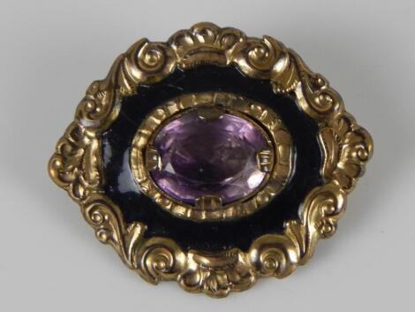 A Victorian memorial brooch