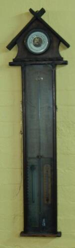 An unusual late 19thC aneroid and Admiral Fitzroy barometer