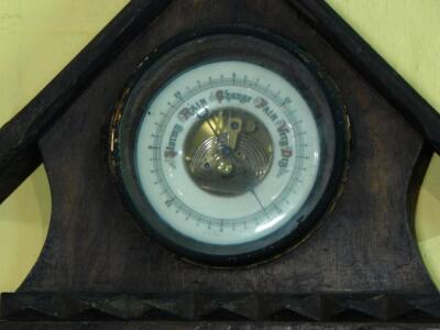 An unusual late 19thC aneroid and Admiral Fitzroy barometer - 2