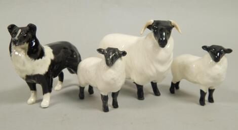 Four Beswick farm animals