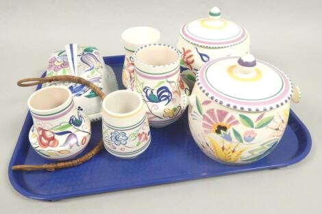 Various items of Poole pottery