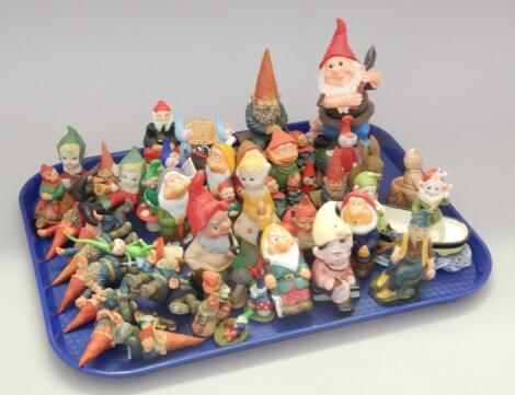 A large quantity of gnome ornaments