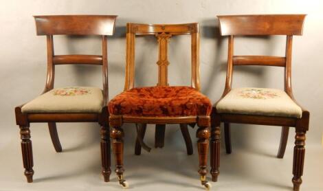 Three 19thC dining chairs