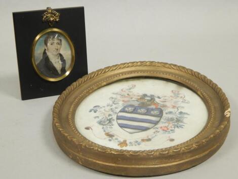 A 19thC watercolour armorial