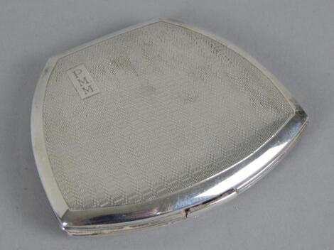 A modern silver compact