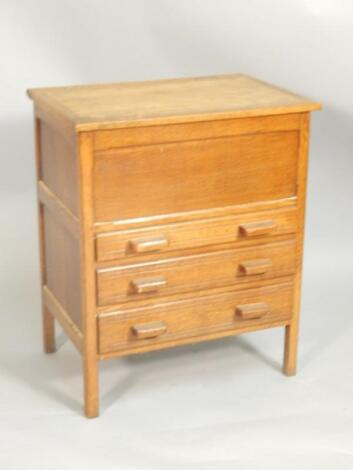 A mid 20thC and ply work table