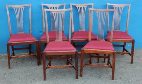 A set of six mahogany dining chairs in George III style