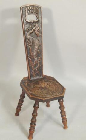 An oriental style spinning type chair