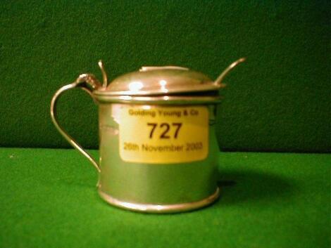 A George V silver drum mustard