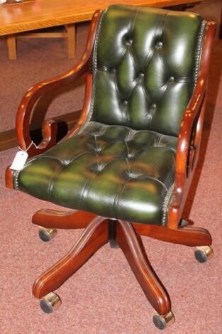 *A yew finish office chair