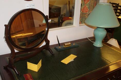 *A mahogany finish dressing mirror