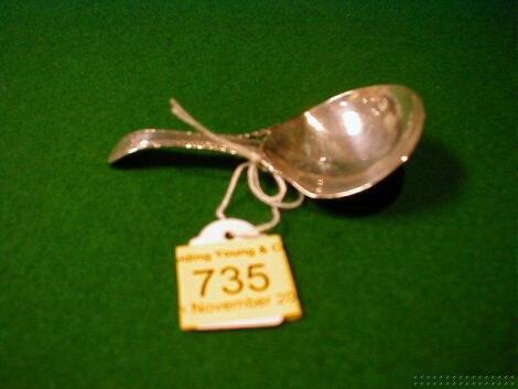 A Georgian silver caddy spoon