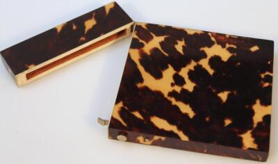 A 19thC tortoiseshell card case - 3