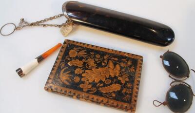 An Edwardian tortoiseshell and silver spectacles case - 2