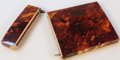 A Victorian tortoiseshell card case - 3