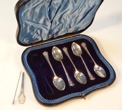 A set of five silver teaspoons