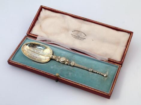 A George V silver gilt spoon