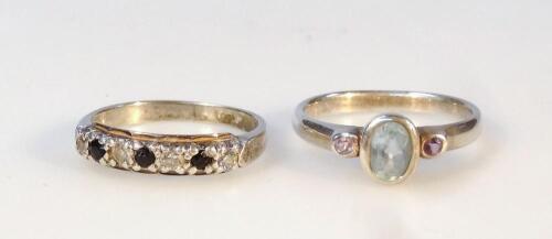 Two ladies' dress rings