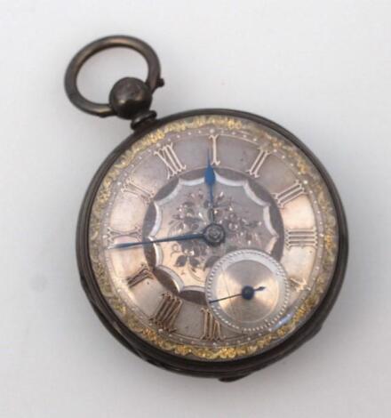 A Victorian silver open face pocket watch
