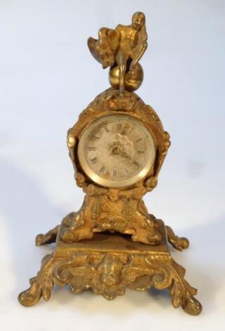 A 19thC rococo design travel clock