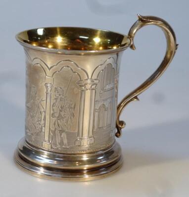 A Victorian silver gilt cup