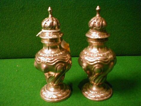 A Victorian silver 3-piece cruet