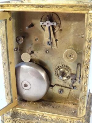 A 19thC gilt metal carriage clock - 2